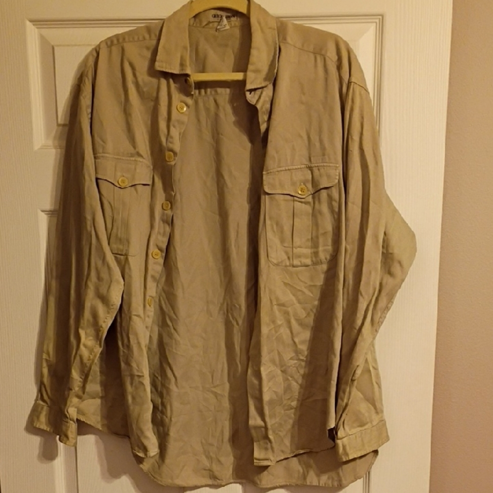 Giorgio Armani Light Tan Shirt Jacket